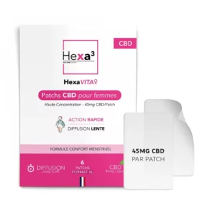 HexaVITA Patchs CBD Femmes 45mg x 6 patchs format xl